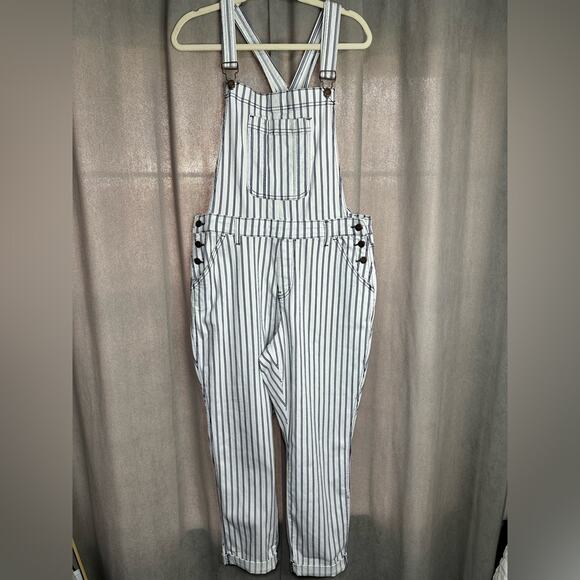 Judy Blue Railroad Stripe Overalls NWOT PLUS 1x - Picture 3 of 13